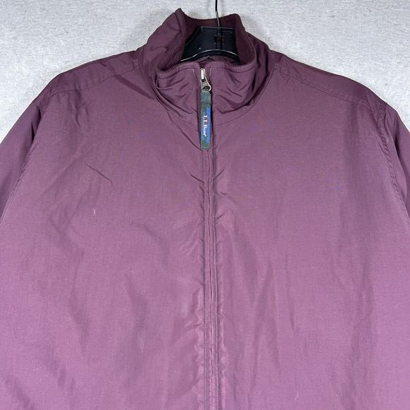 L.L. Bean Jacket Women's Size Large Purple Fleece Lined Full zip pockets - Picture 3 of 11